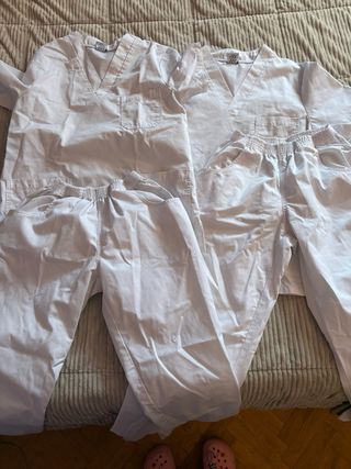 Conjunto Pijama Quirúrgico Blanco 5 unidades