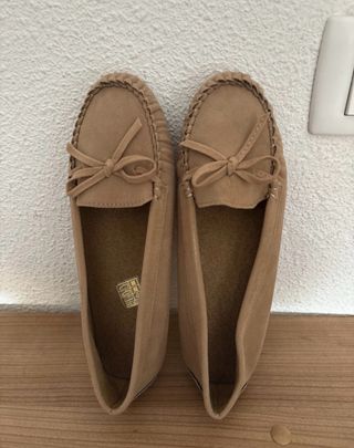 Mocasines Beige Mujer
