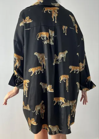 ZARA VESTIDO BLUSA SATEN