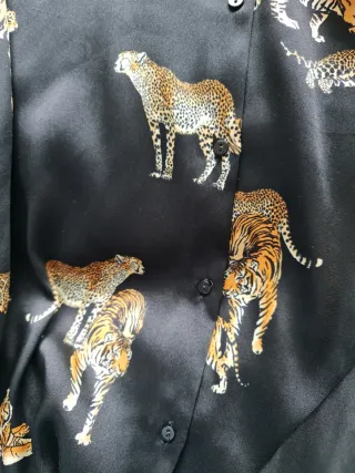 ZARA VESTIDO BLUSA SATEN