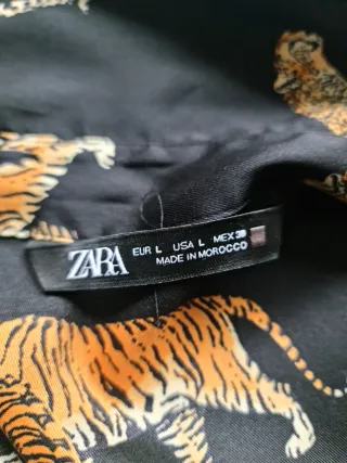 ZARA VESTIDO BLUSA SATEN