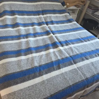 Manta de algodon a rayas