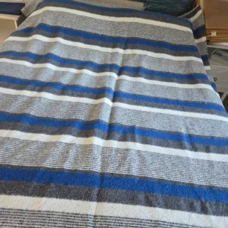 Manta de algodon a rayas