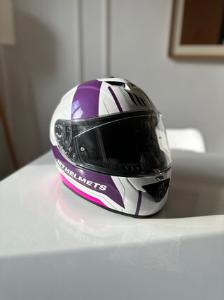 Casco integral MT Helmets talla S rosa/blanco