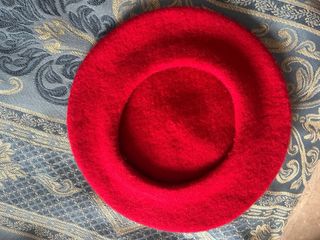 Cappello basco lana cotta rosso