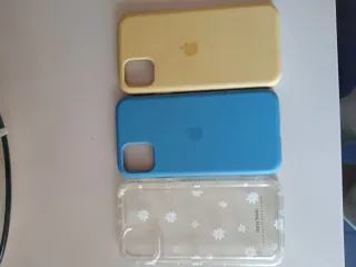 Cover iPhone 11 (Gialla, Blu, Trasparente)