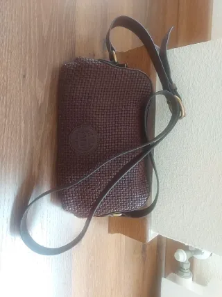 Bolso Massimo Dutti Marrón Tejido