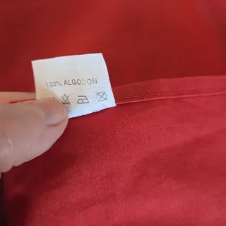 Juego de sábanas rojo cama individual