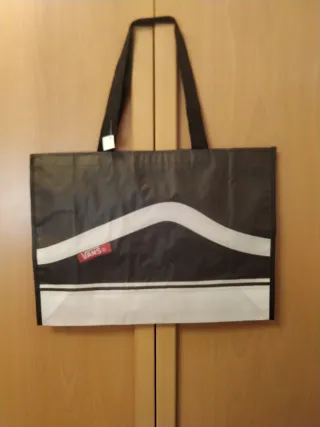 Bolsa de plástico Vans negra y blanca