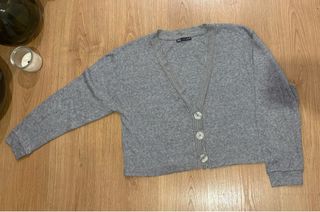 Chaqueta punto gris Zara T.M