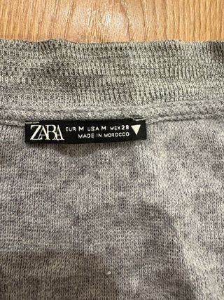 Chaqueta punto gris Zara T.M