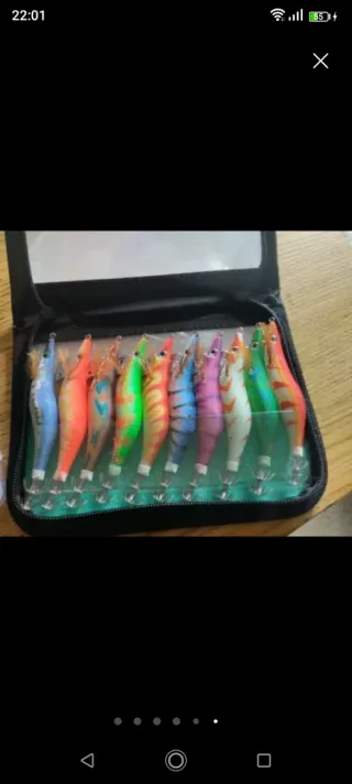 Lote 10 señuelos pesca calamar