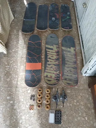 Lote de Skate: Tablas, Ruedas y Ejes