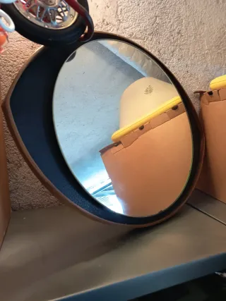 Specchio Ovale Design Legno e Vetro