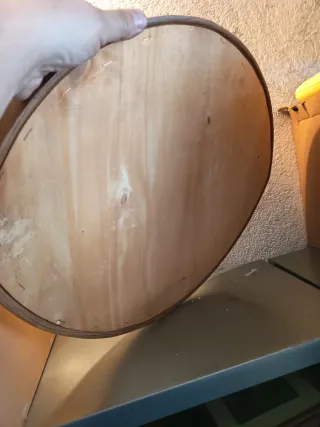 Specchio Ovale Design Legno e Vetro