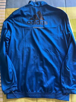 Sudadera Adidas Azul con Rayas Blancas