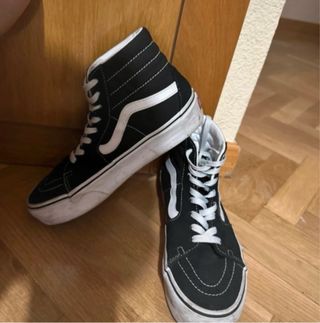 Vans plataforma negras