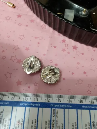 Orecchini vintage blu e argento