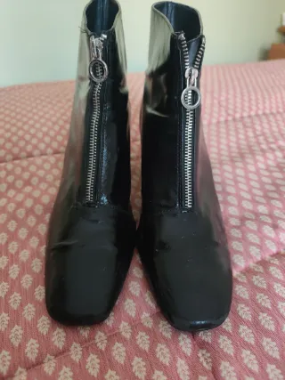 Botas Zara Negras Cremallera Talla 42