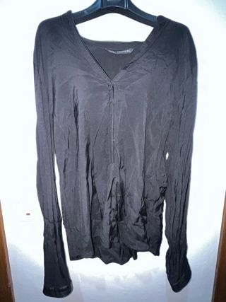 Camisa Zara detalles polipiel Talla L
