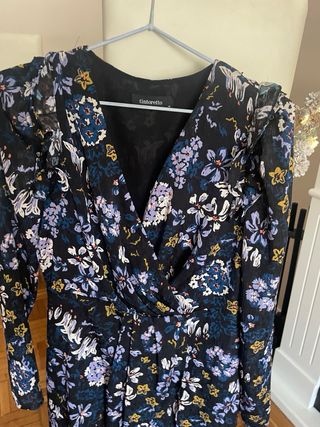 Vestido Tintoretto floral manga larga