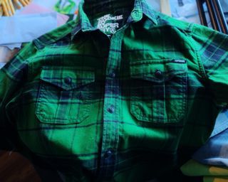 Camisa Superdry cuadros verde y negro
