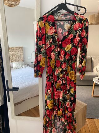 Vestido largo estampado floral