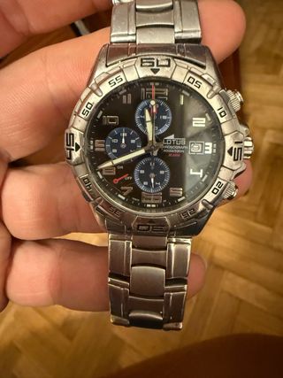 Reloj Lotus Cronógrafo Plata Negro