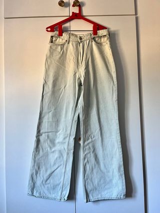 Vaqueros Mango Wide Leg Azul Claro