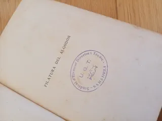 Libro antiguo de 1911 "Filatura del Algodón"