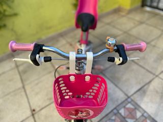 Bicicleta Decathlon Rueda 16 Blanca y Rosa.