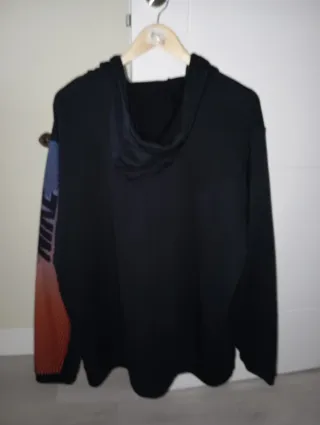 Sudadera Nike Media Cremallera Negra Naranja