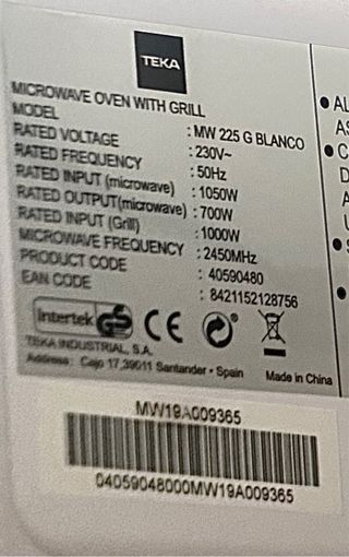 Microondas Teka MW 225 G