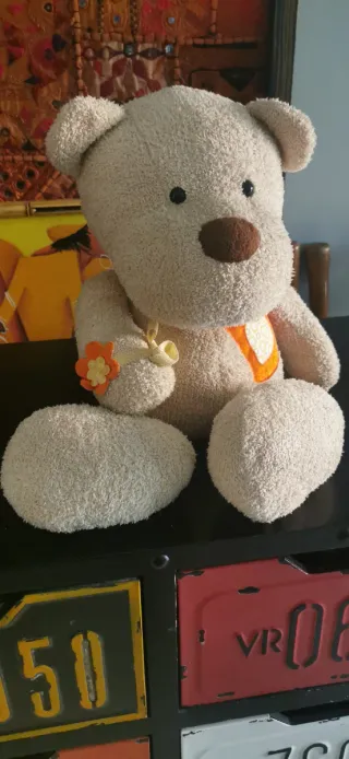 Peluche bebe Oso Grande Beige