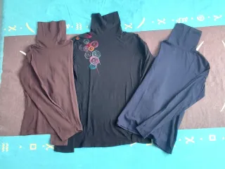 Lote 3 Camisetas Cuello Alto