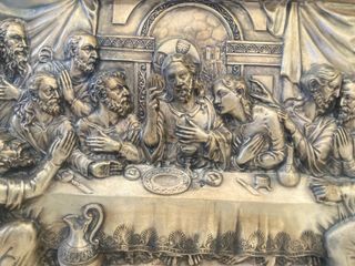 Cuadro Última Cena Latón Relieve