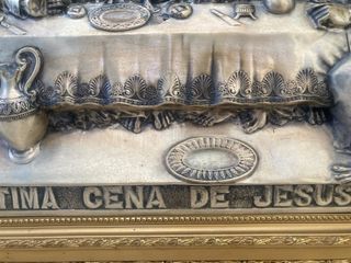 Cuadro Última Cena Latón Relieve