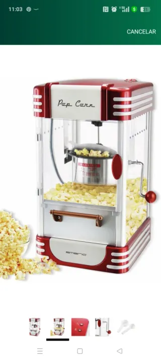 Máquina de Palomitas Pop Corn Roja