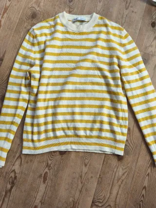 Jersey Zara Rayas Lana Talla M. Rayas amarillas y