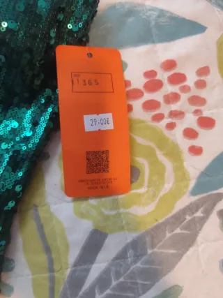 Vestido verde lentejuelas