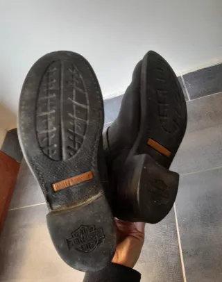 Stivali Botas Harley Davidson neri con rose