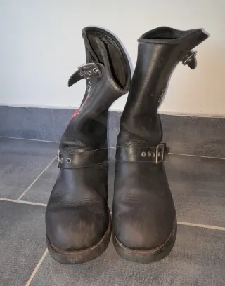 Stivali Botas Harley Davidson neri con rose