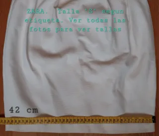 Vestido blanco corto ajustado.Ver fotos para talla
