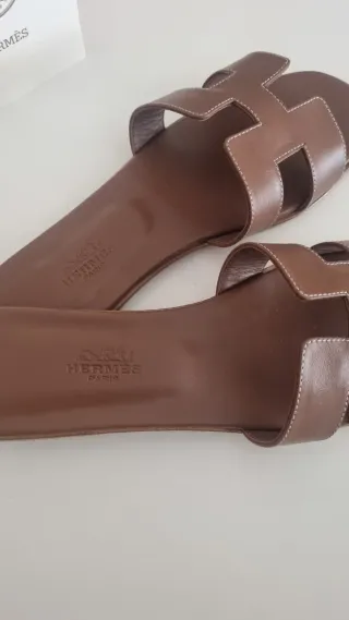 Sandalias Hermès Oran Marrones