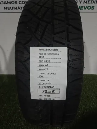 215 60 17 100H MICHELIN LATITUDE CROSS