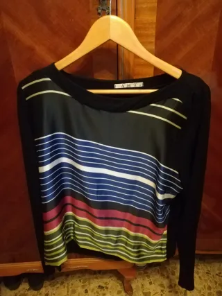 Camiseta A DE T Talla M Rayas Multicolor