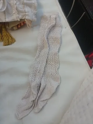 Calcetines Fallera Niña Beige