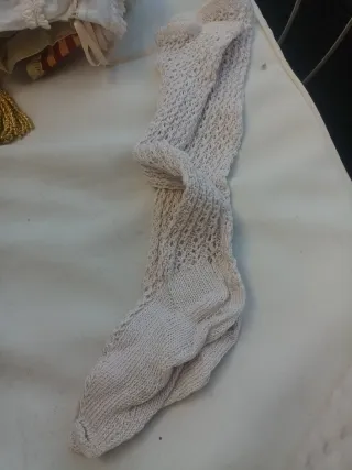 Calcetines Fallera Niña Beige