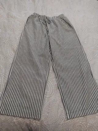 Pantalón rayas gris y blanco Talla L