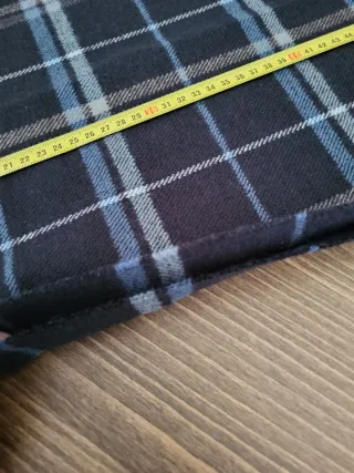 Bufanda cuadros azul/gris